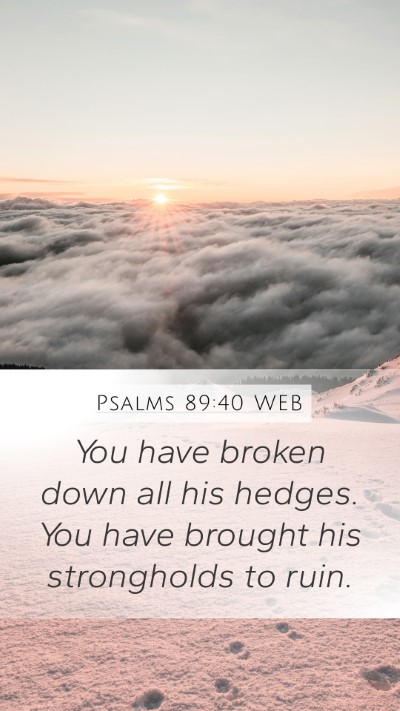 Psalms 89:40 WEB Bible Verse Image