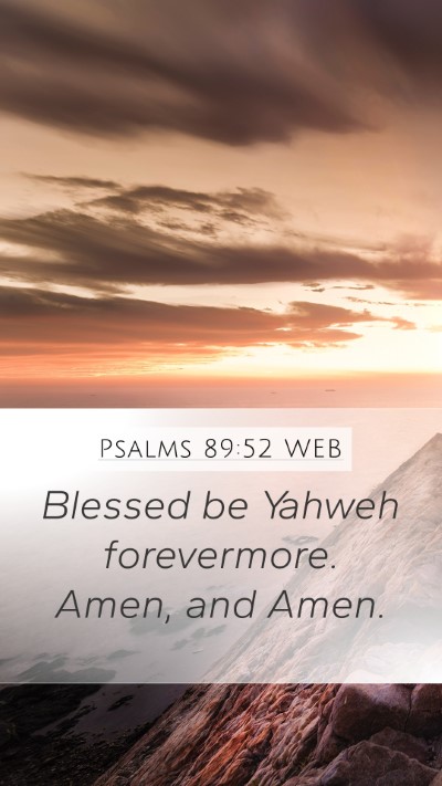 Psalms 89:52 WEB Bible Verse Image