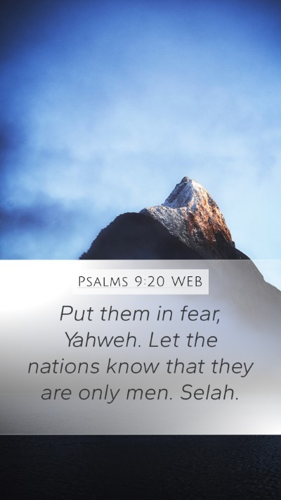 Psalms 9:20 WEB Bible Verse Image