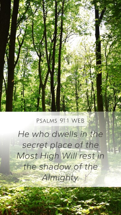 Psalms 91:1 WEB Bible Verse Image