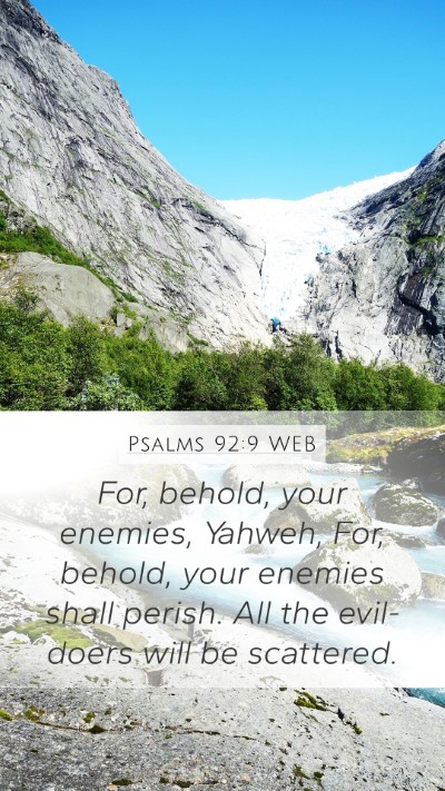 Psalms 92:9 WEB Bible Verse Image