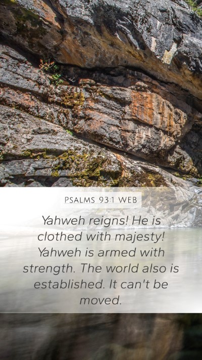 Psalms 93:1 WEB Bible Verse Image