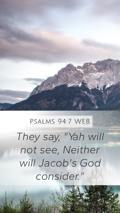 Psalms 94:7 WEB Bible Verse Image