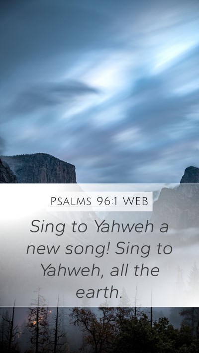 Psalms 96:1 WEB Bible Verse Image