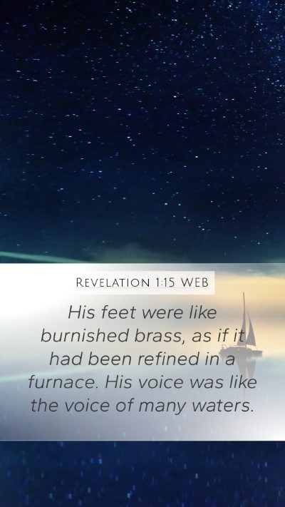 Revelation 1:15 WEB Bible Verse Image