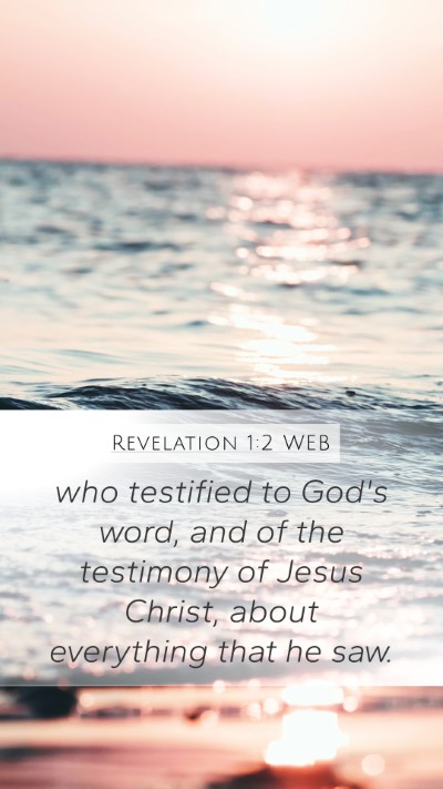 Revelation 1:2 WEB Bible Verse Image
