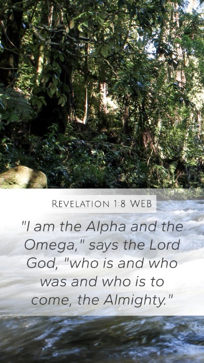 Revelation 1:8 WEB Bible Verse Image
