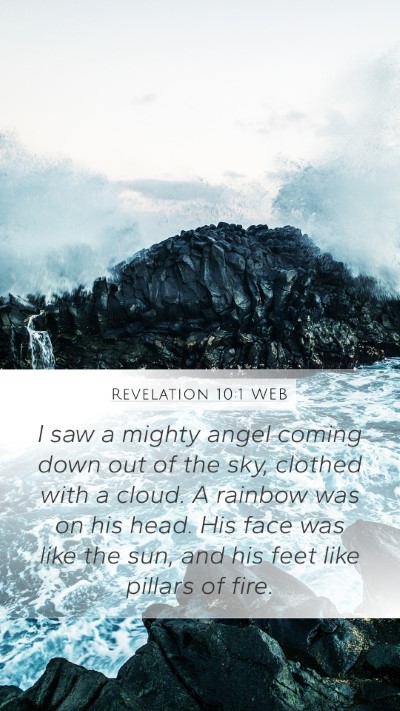 Revelation 10:1 WEB Bible Verse Image