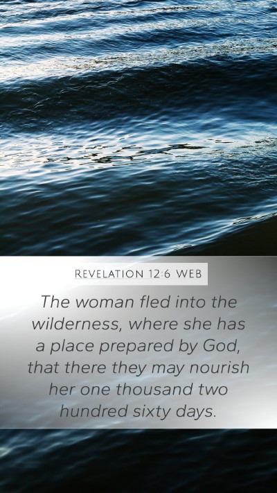 Revelation 12:6 WEB Bible Verse Image