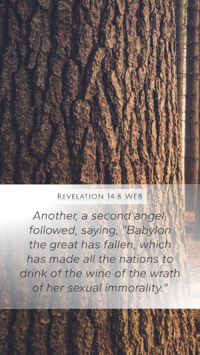 Revelation 14:8 WEB Bible Verse Image