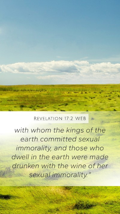 Revelation 17:2 WEB Bible Verse Image