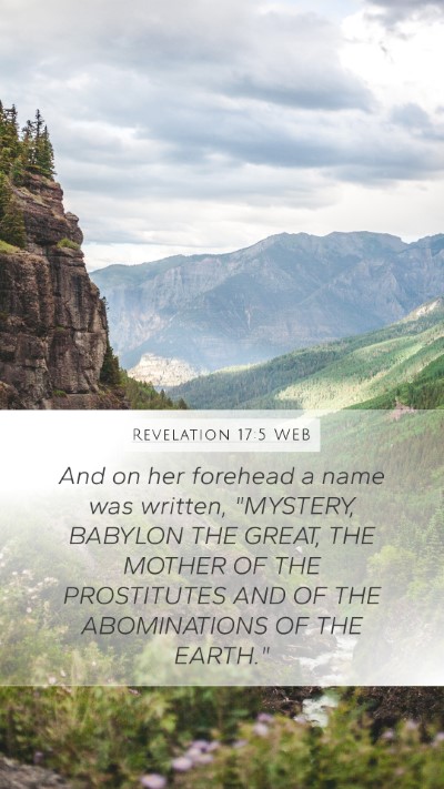 Revelation 17:5 WEB Bible Verse Image