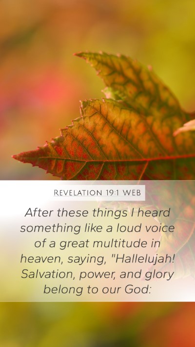 Revelation 19:1 WEB Bible Verse Image
