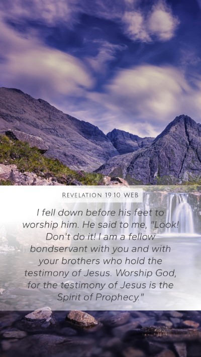 Revelation 19:10 WEB Bible Verse Image