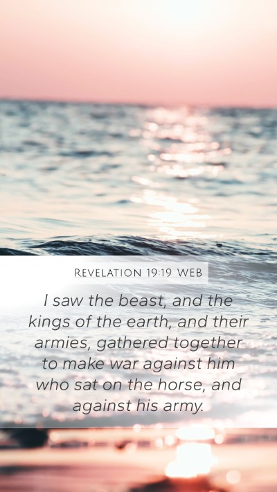 Revelation 19:19 WEB Bible Verse Image