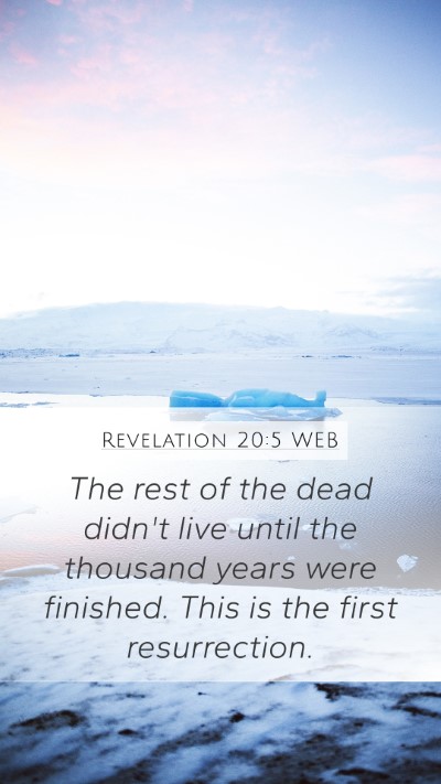 Revelation 20:5 WEB Bible Verse Image