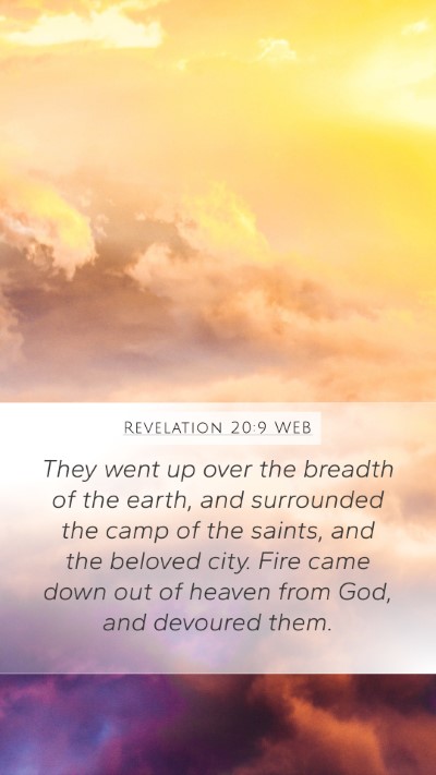 Revelation 20:9 WEB Bible Verse Image