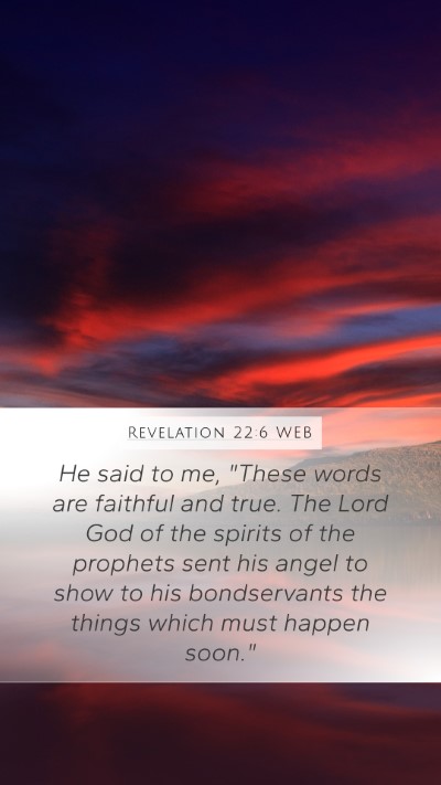 Revelation 22:6 WEB Bible Verse Image