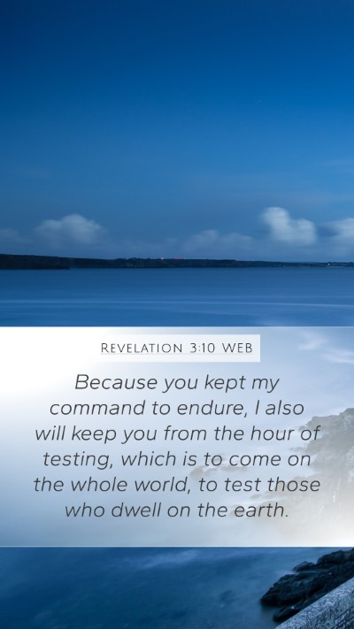 Revelation 3:10 WEB Bible Verse Image