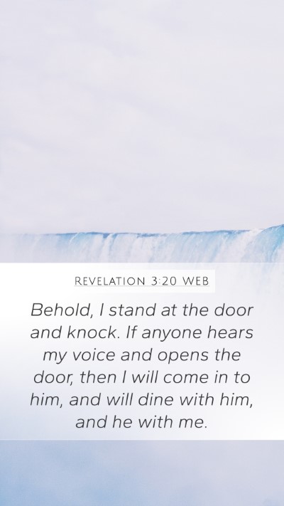 Revelation 3:20 WEB Bible Verse Image