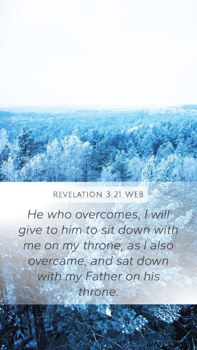 Revelation 3:21 WEB Bible Verse Image