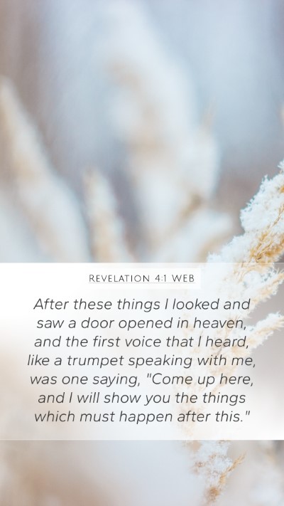 Revelation 4:1 WEB Bible Verse Image