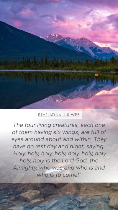 Revelation 4:8 WEB Bible Verse Image