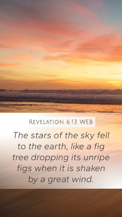 Revelation 6:13 WEB Bible Verse Image
