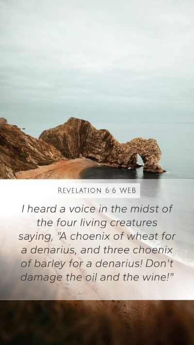 Revelation 6:6 WEB Bible Verse Image
