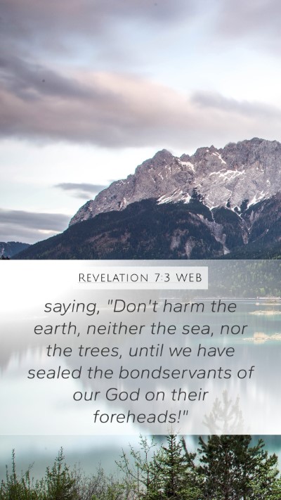 Revelation 7:3 WEB Bible Verse Image