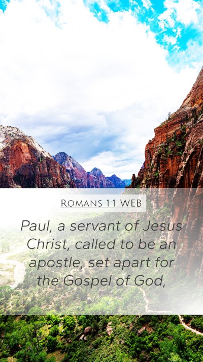 Romans 1:1 WEB Bible Verse Image