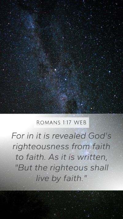Romans 1:17 WEB Bible Verse Image