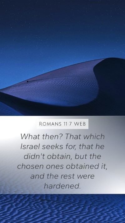 Romans 11:7 WEB Bible Verse Image