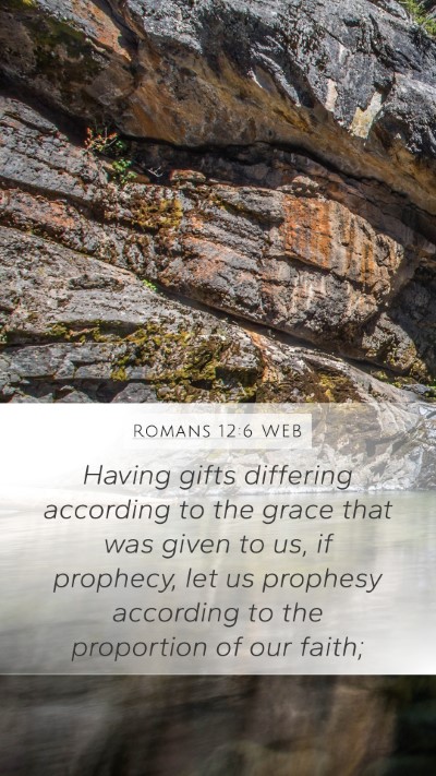 Romans 12:6 WEB Bible Verse Image