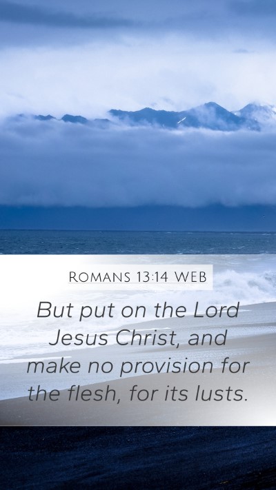 Romans 13:14 WEB Bible Verse Image