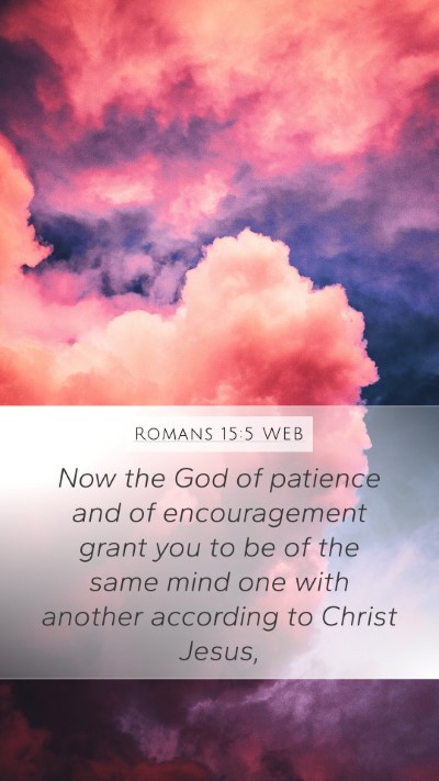 Romans 15:5 WEB Bible Verse Image