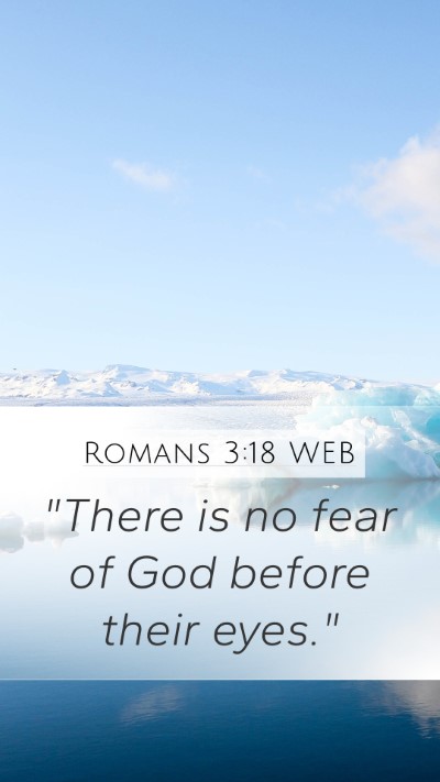 Romans 3:18 WEB Bible Verse Image
