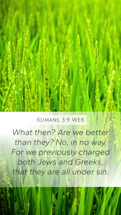 Romans 3:9 WEB Bible Verse Image