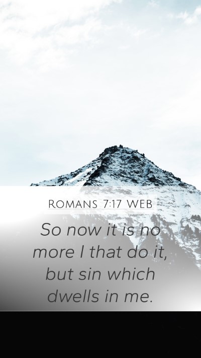 Romans 7:17 WEB Bible Verse Image