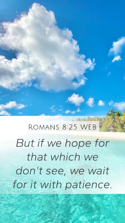 Romans 8:25 WEB Bible Verse Image