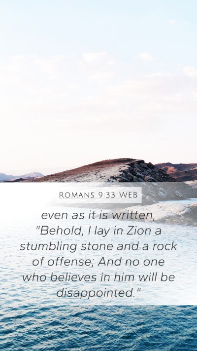 Romans 9:33 WEB Bible Verse Image