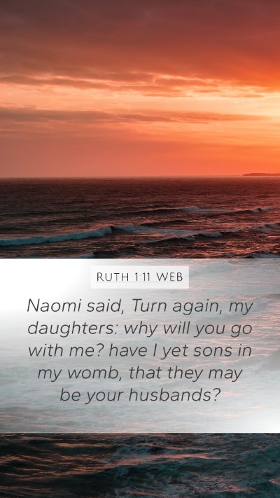 Ruth 1:11 WEB Bible Verse Image
