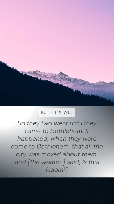 Ruth 1:19 WEB Bible Verse Image