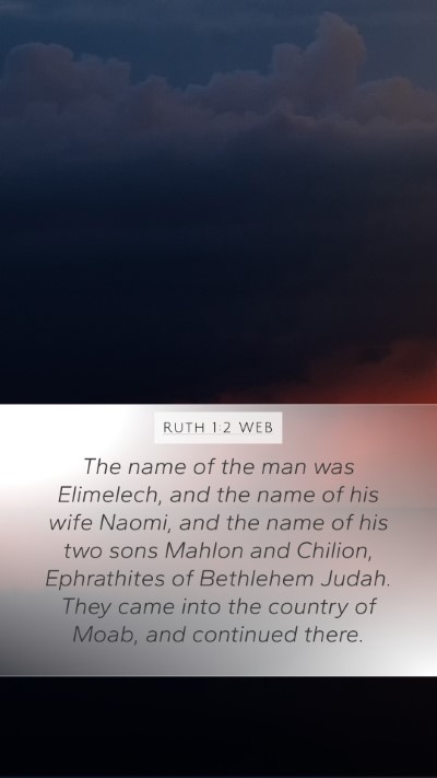 Ruth 1:2 WEB Bible Verse Image