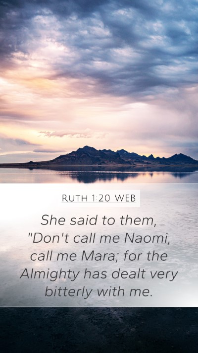 Ruth 1:20 WEB Bible Verse Image