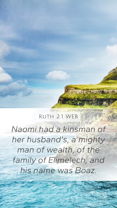 Ruth 2:1 WEB Bible Verse Image
