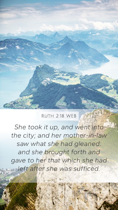 Ruth 2:18 WEB Bible Verse Image