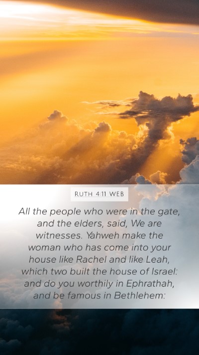 Ruth 4:11 WEB Bible Verse Image
