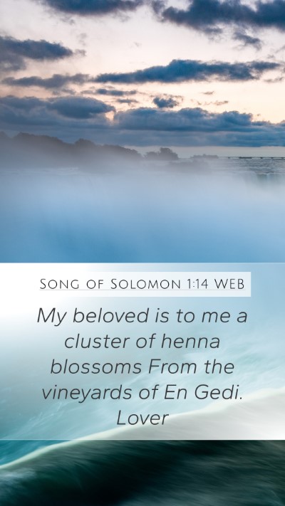 Song of Solomon 1:14 WEB Bible Verse Image