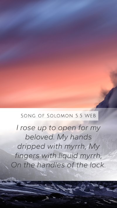 Song of Solomon 5:5 WEB Bible Verse Image